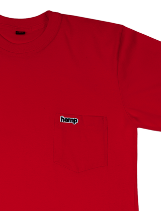 HAMP POCKET TEES BLOOD RED