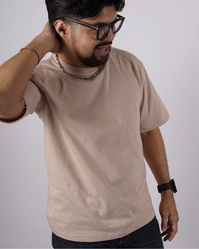 HAMP OVERSIZE TEES LIGHT BROWN